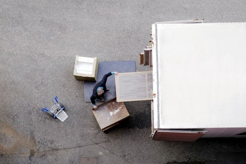 Specialist handling of office equipment during a Richmond move