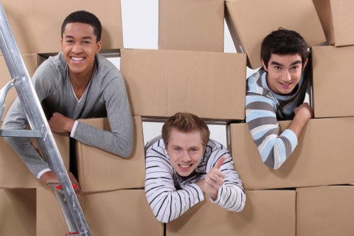 Household furniture being carefully moved from a Richmond property