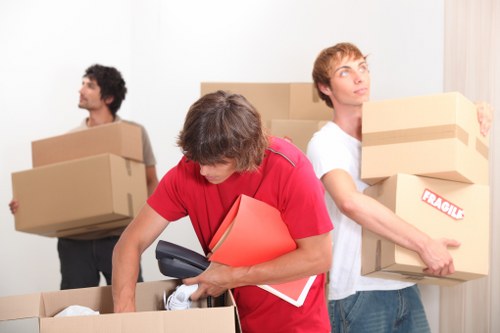 Cardboard and reusable household items prepared for recycling