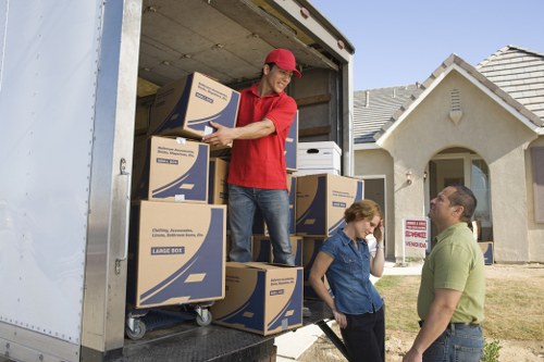 Man with a van loading household items in Richmond