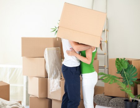 Careful loading and unloading during a man with van removal in Richmond