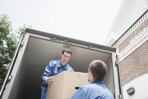 Local moving van navigating Richmond streets and property access