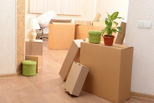 Furniture pick-up and van loading for a move